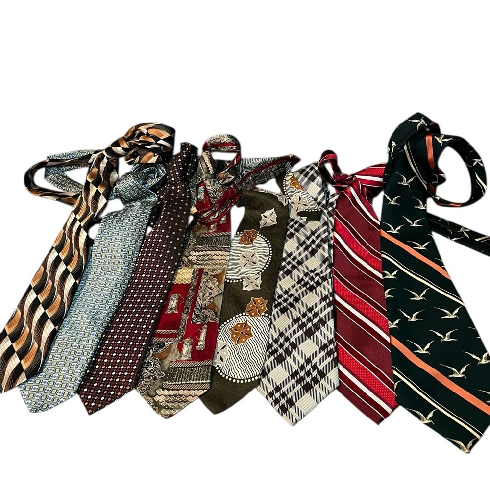 Vintage Retro 8 Ties Lot liebert Covington Eagle structure Jeffrey banks silk